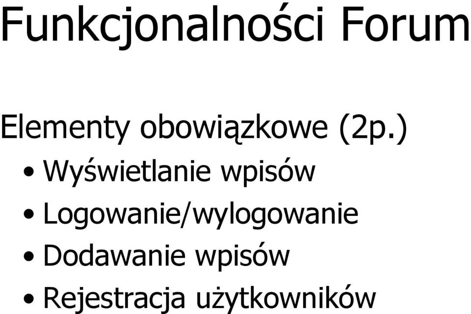 ) Wyświetlanie wpisów