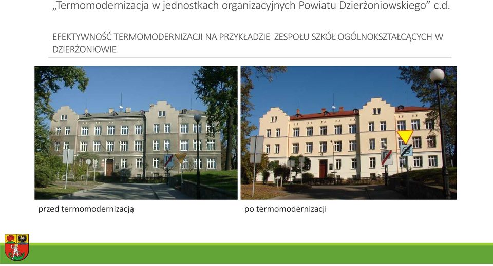 EFEKTYWNOŚĆ TERMOMODERNIZACJI NA PRZYKŁADZIE ZESPOŁU
