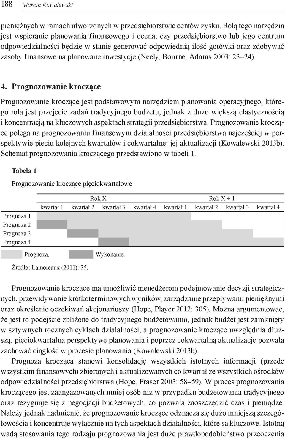 finansowe na planowane inwestycje (Neely, Bourne, Adams 2003: 23 24). 4.