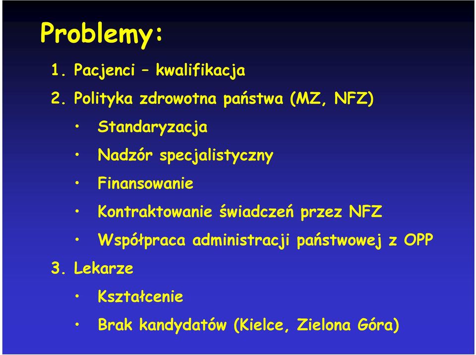 specjalistyczny Finansowanie i Kontraktowanie świadczeń przez NFZ