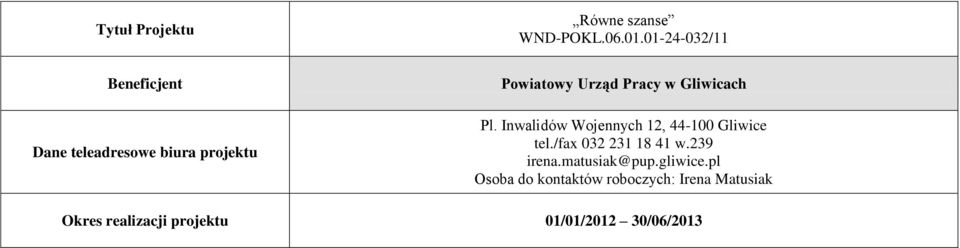 Inwalidów Wojennych 12, 44-100 Gliwice tel./fax 032 231 18 41 w.
