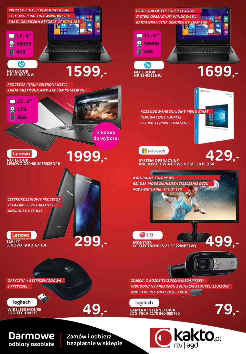 6 1TB 8GB ROZBUDOWANE ZNAJOME MENU START INNOWACYJNE FUNKCJE SZYBKIE I PŁYNNE DZIAŁANIE 3 kolory do wyboru!