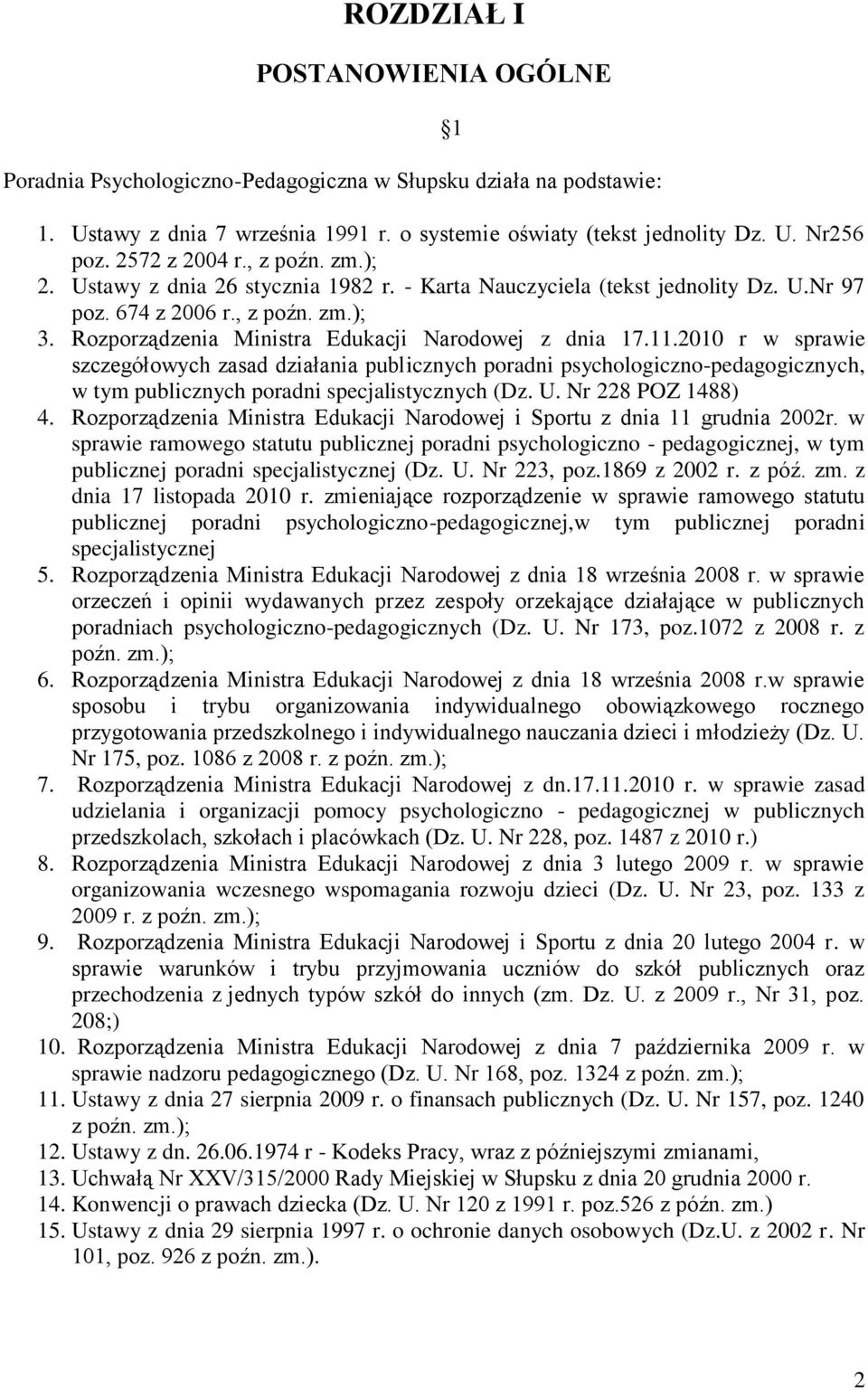 Rozporządzenia Ministra Edukacji Narodowej z dnia 17.11.