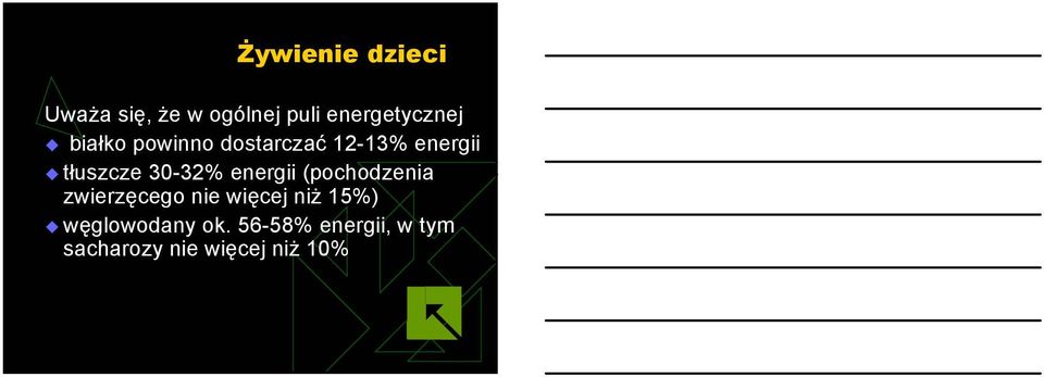energii (pochodzenia zwierzęcego nie więcej niż 15%)