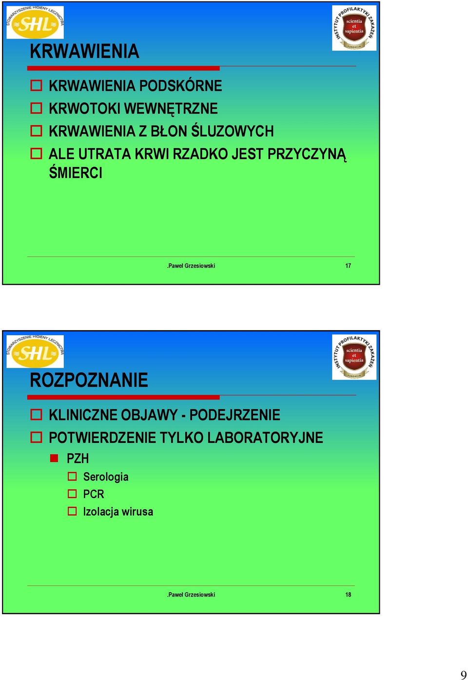 PRZYCZYNĄ ŚMIERCI 17 ROZPOZNANIE KLINICZNE OBJAWY -