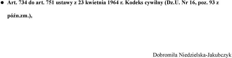 Kodeks cywilny (Dz.U. Nr 16, poz.