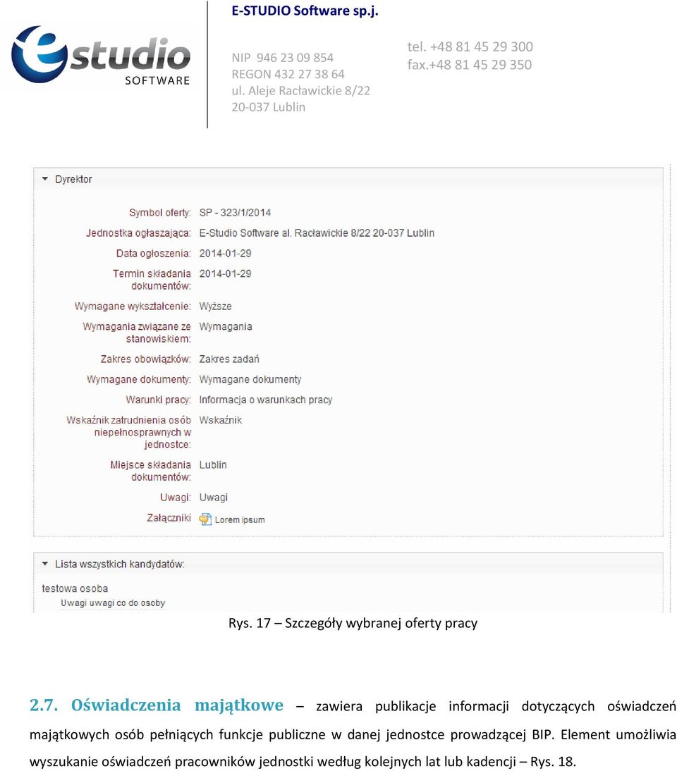 Oświadczenia majątkowe zawiera publikacje informacji dotyczących oświadczeo