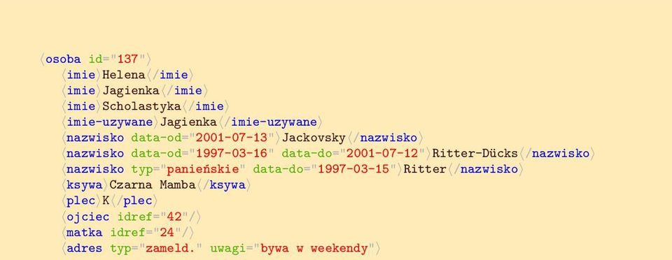 data-do="2001-07-12" Ritter-Dücks /nazwisko nazwisko typ="panieńskie" data-do="1997-03-15" Ritter