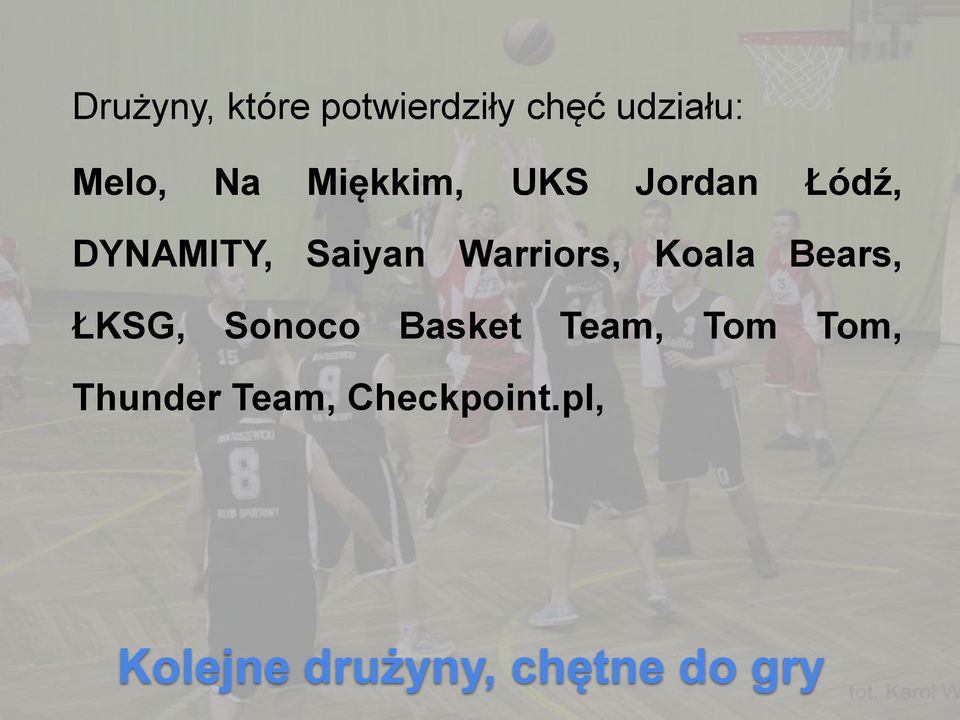 Koala Bears, ŁKSG, Sonoco Basket Team, Tom Tom,