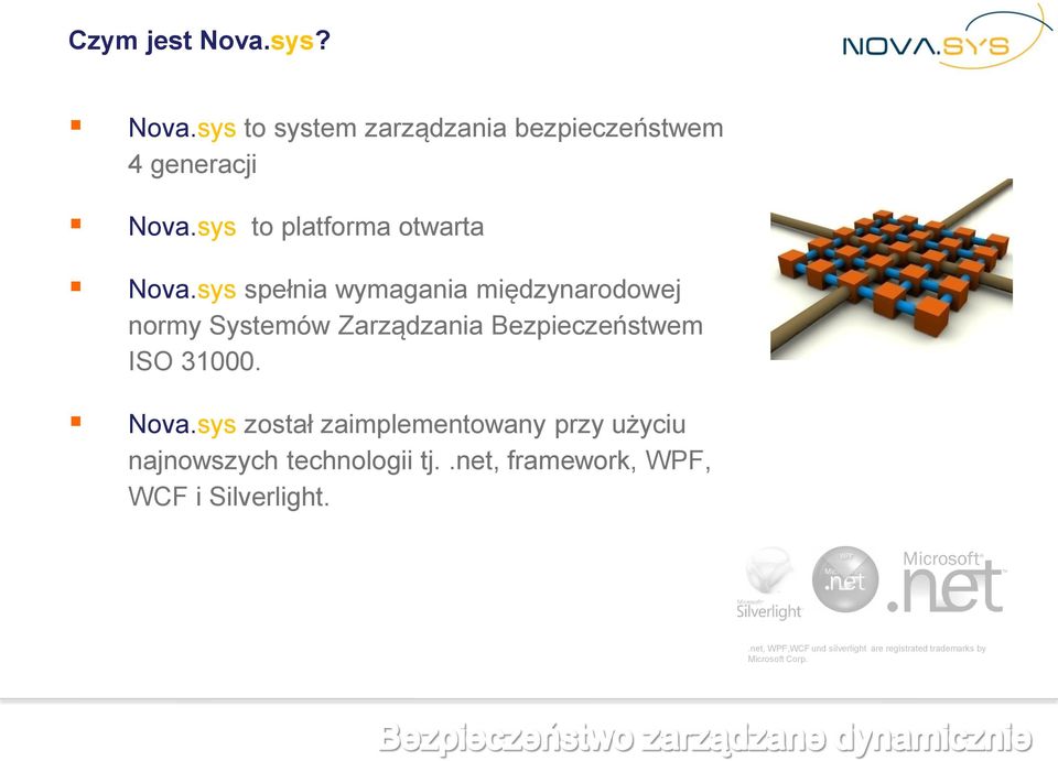 sys spełnia wymagania międzynarodowej normy Systemów Zarządzania Bezpieczeństwem ISO 31000. Nova.