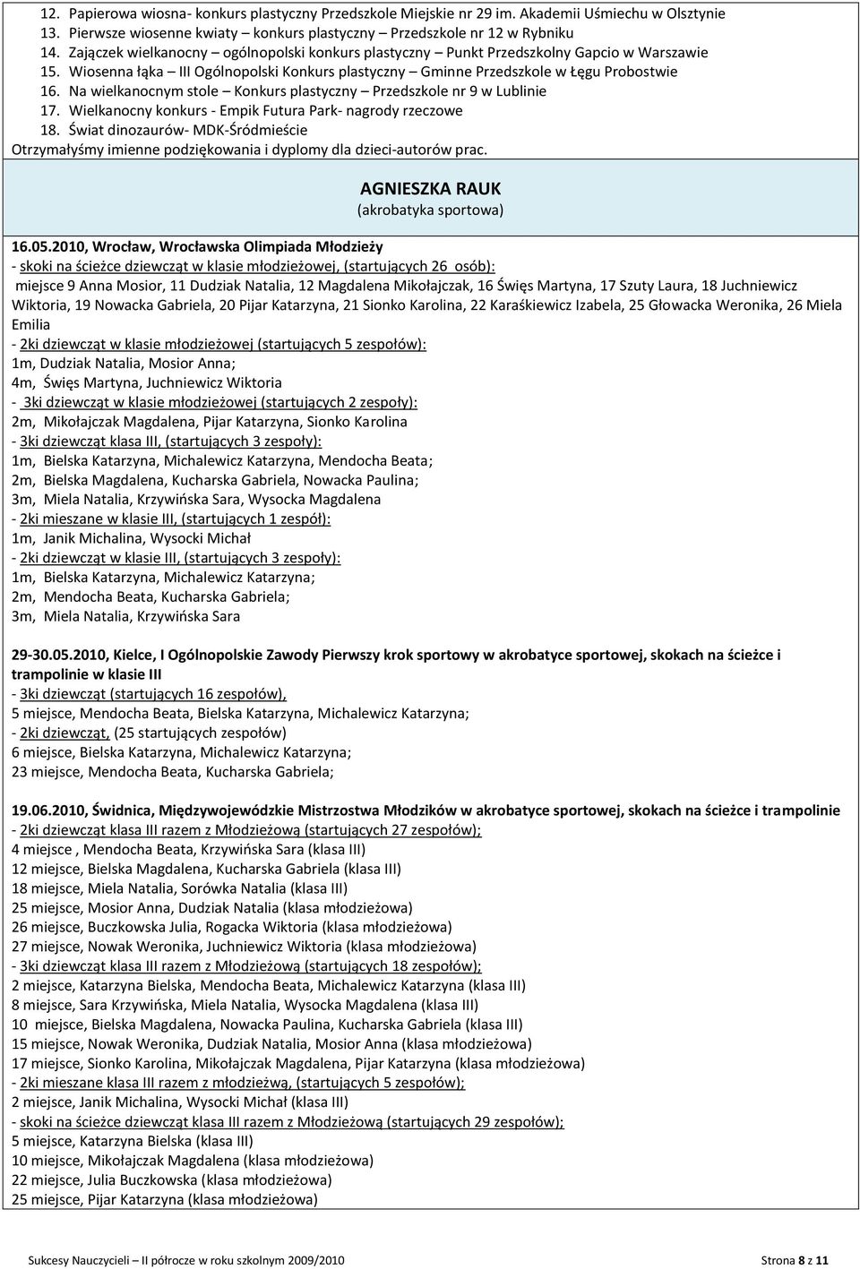 Na wielkanocnym stole Konkurs plastyczny Przedszkole nr 9 w Lublinie 17. Wielkanocny konkurs - Empik Futura Park- nagrody rzeczowe 18.