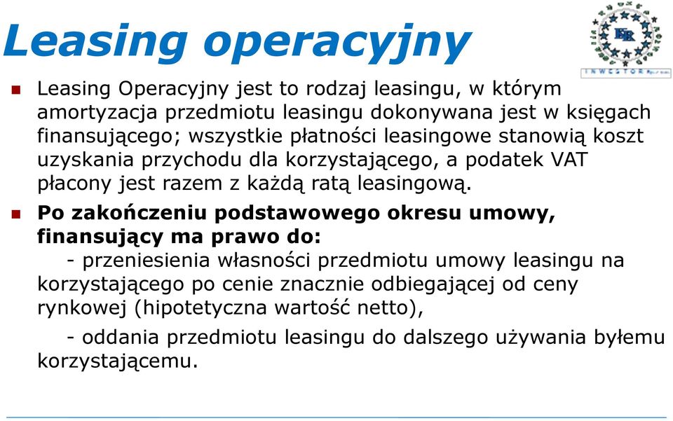 ratą leasingową.