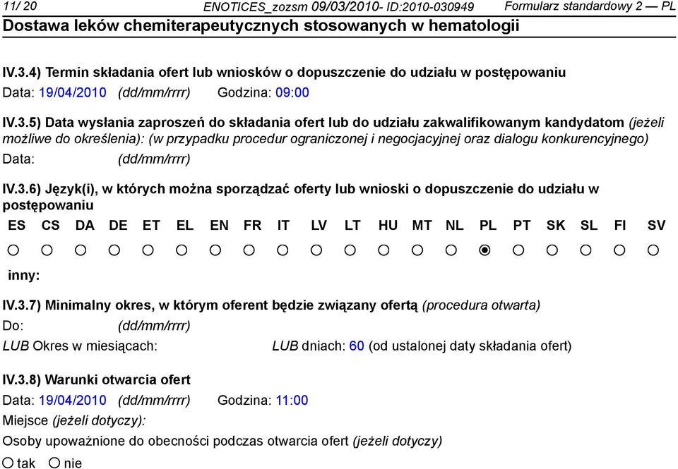 949 Formularz standardowy 2 PL IV.3.