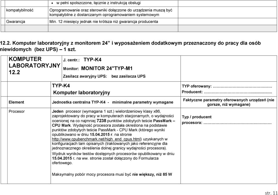 KOMPUTER LABORATORYJNY 12.2 J. centr.