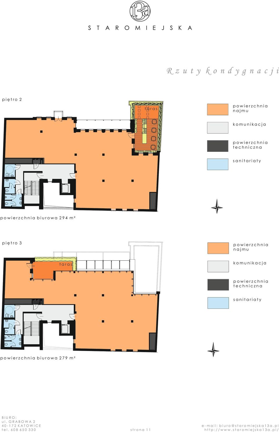 294 m² piętro 3 najmu komunikacja taras