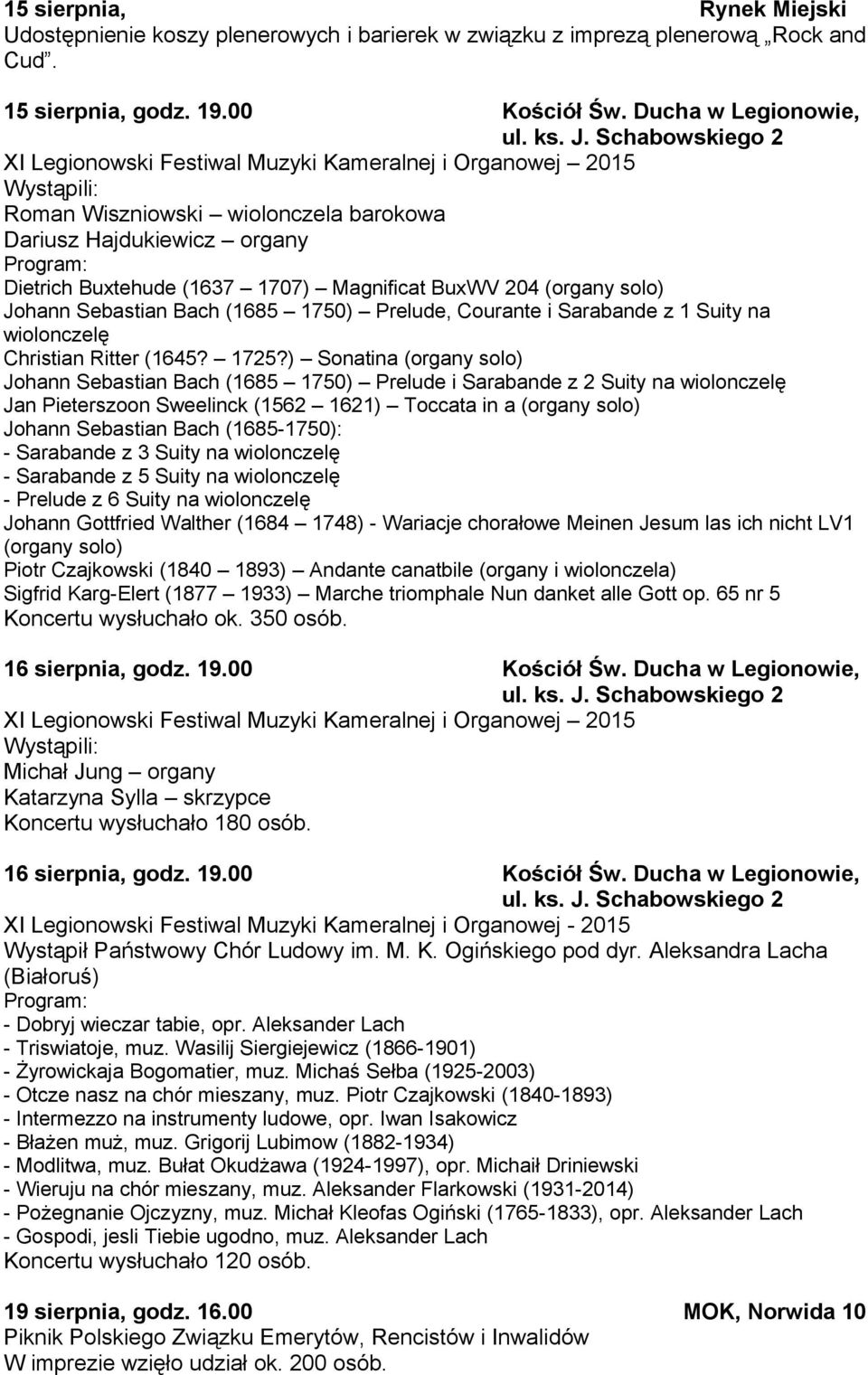 Courante i Sarabande z 1 Suity na wiolonczelę Christian Ritter (1645? 1725?