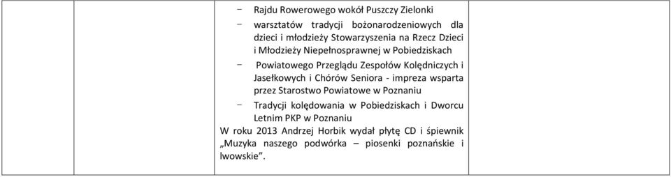 Chórów Seniora - impreza wsparta przez Starostwo Powiatowe w Poznaniu - Tradycji kolędowania w Pobiedziskach i Dworcu