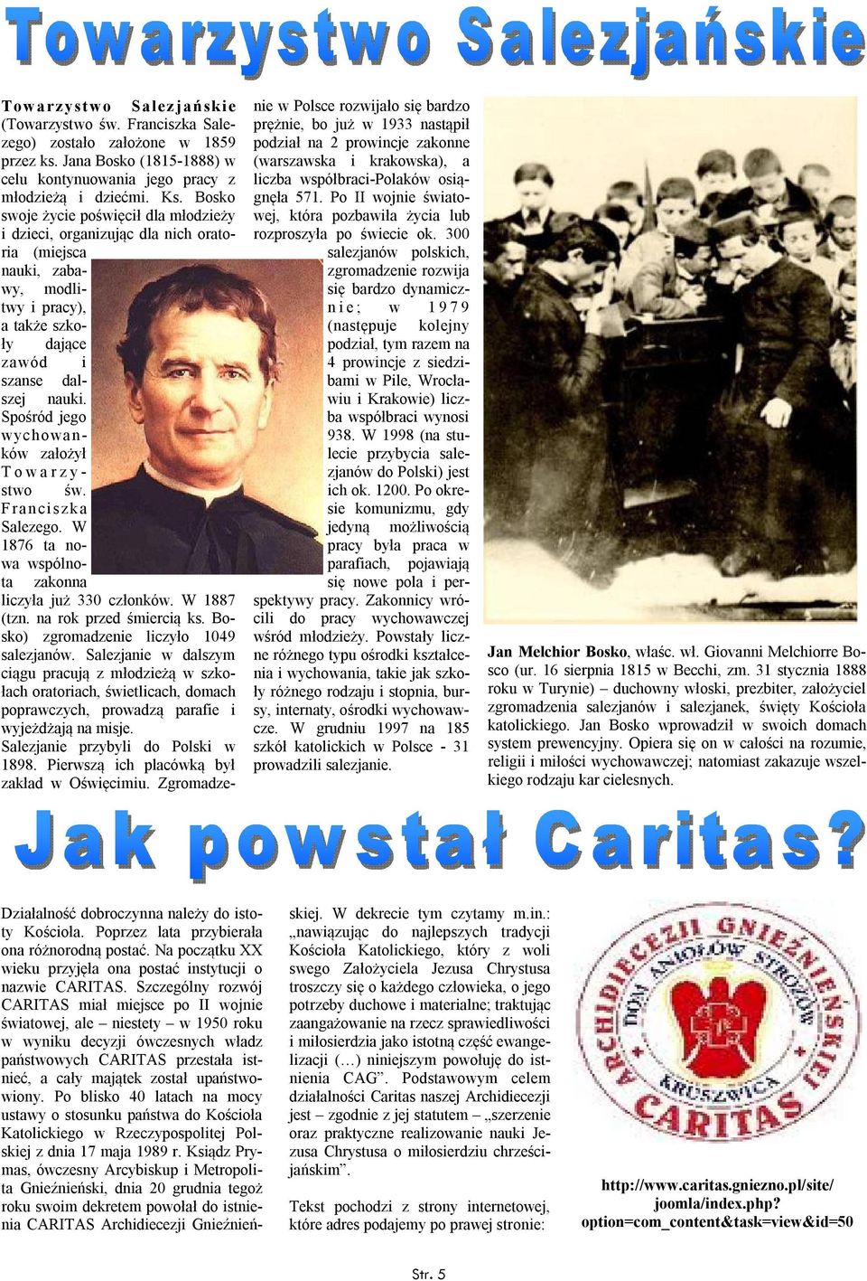 Spośród jego wych owa n ków założył T owa rz ystwo św. F r a n ci s z k a Salezego. W 1876 ta nowa wspólnota zakonna liczyła już 330 członków. W 1887 (tzn. na rok przed śmiercią ks.