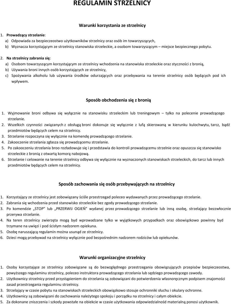 miejsce bezpiecznego pobytu. 2.