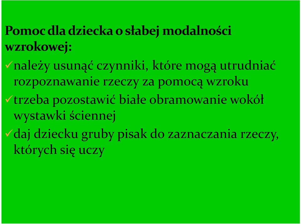 pozostawić białe obramowanie wokół wystawki