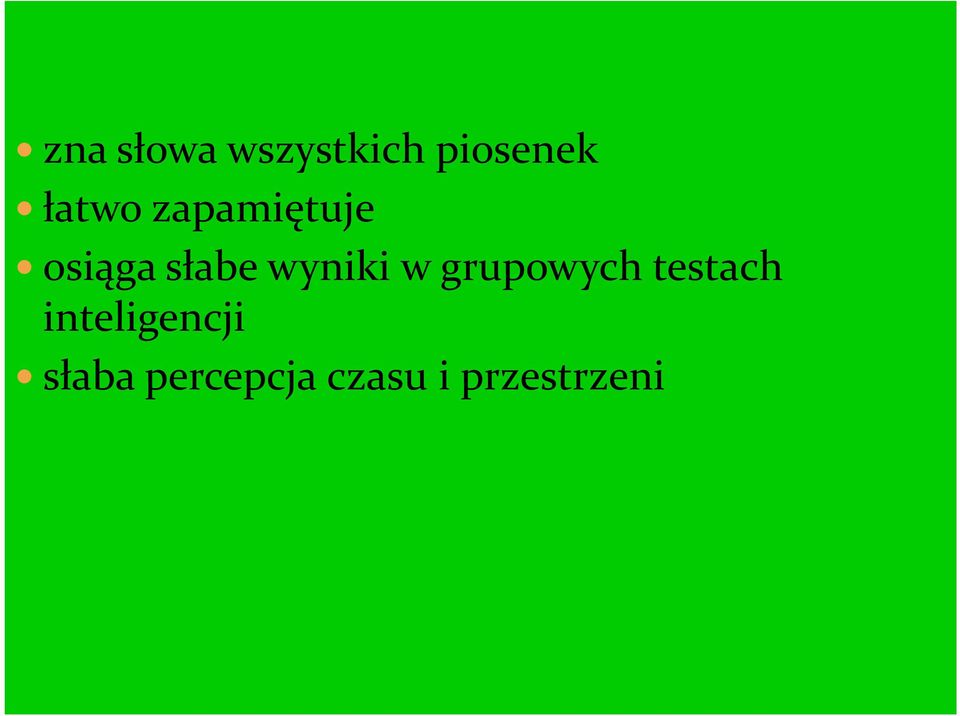 wyniki w grupowych testach