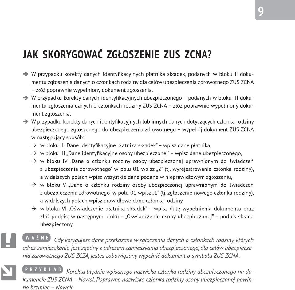 wypełniony dokument zgłoszenia.