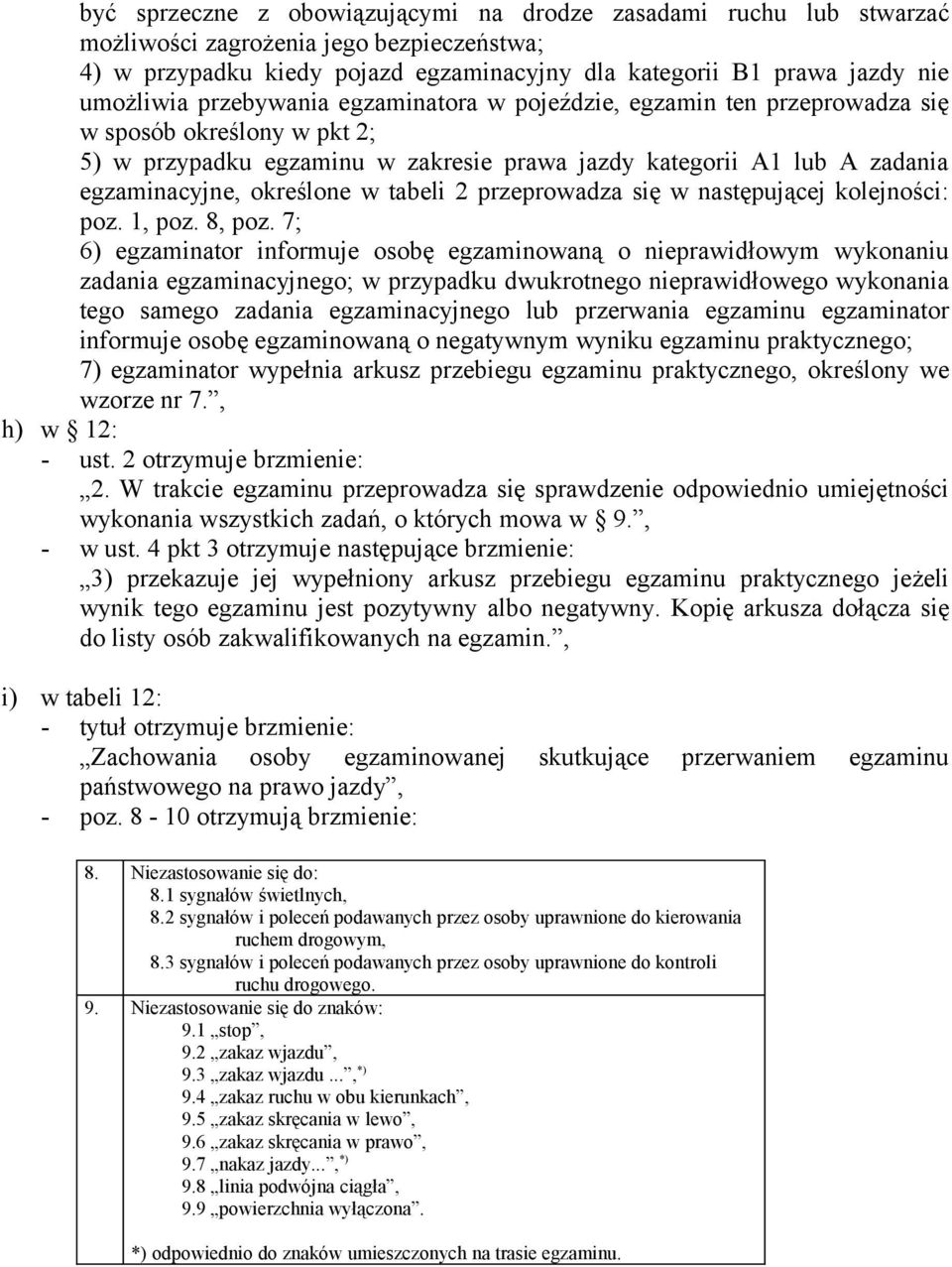 tabeli 2 przeprowadza się w następującej kolejności: poz. 1, poz. 8, poz.