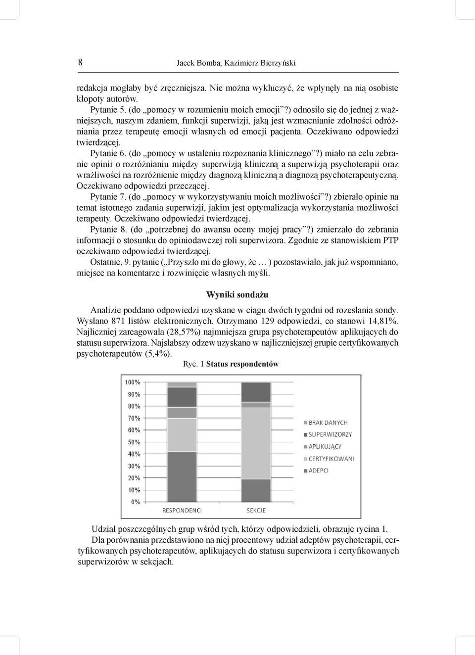 Oczekiwano odpowiedzi twierdzącej. Pytanie 6. (do pomocy w ustaleniu rozpoznania klinicznego?
