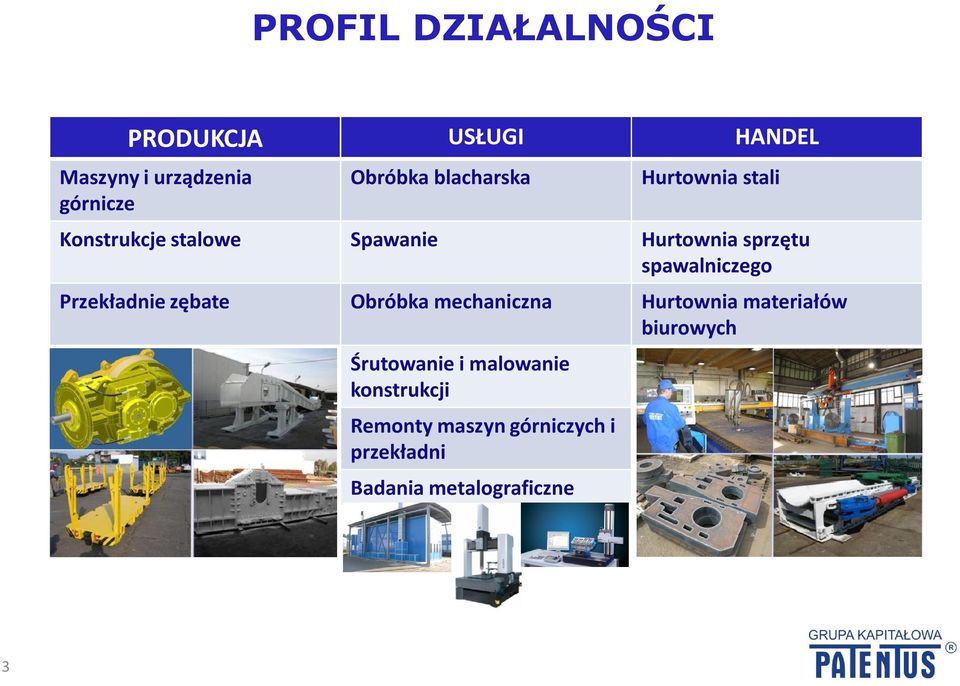 spawalniczego Przekładnie zębate Obróbka mechaniczna Hurtownia materiałów biurowych