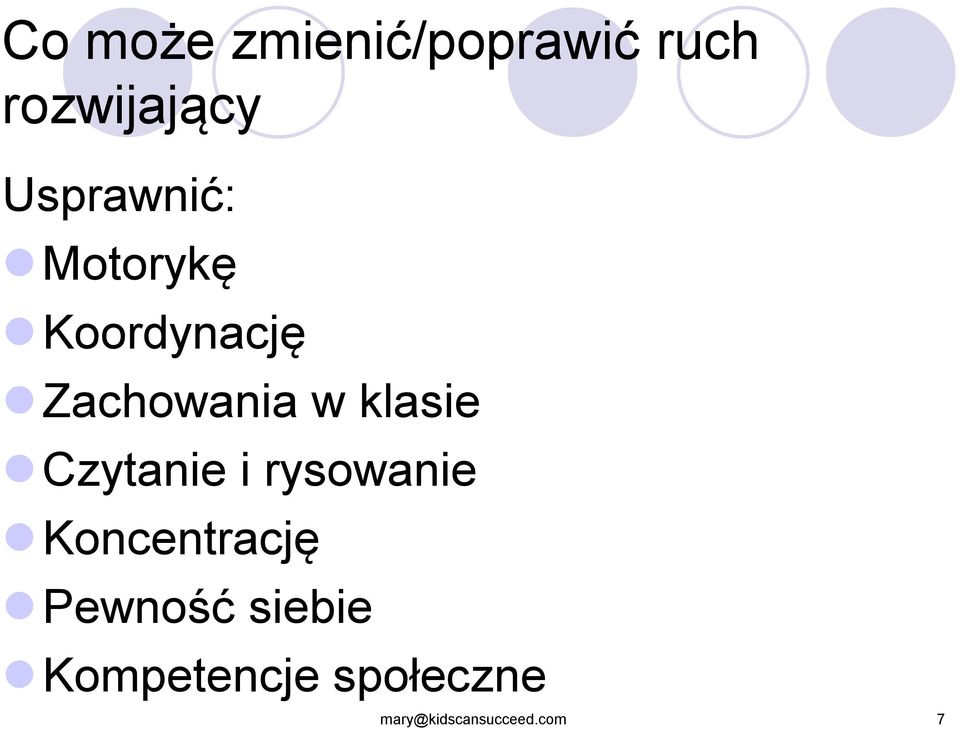 klasie Czytanie i rysowanie Koncentrację