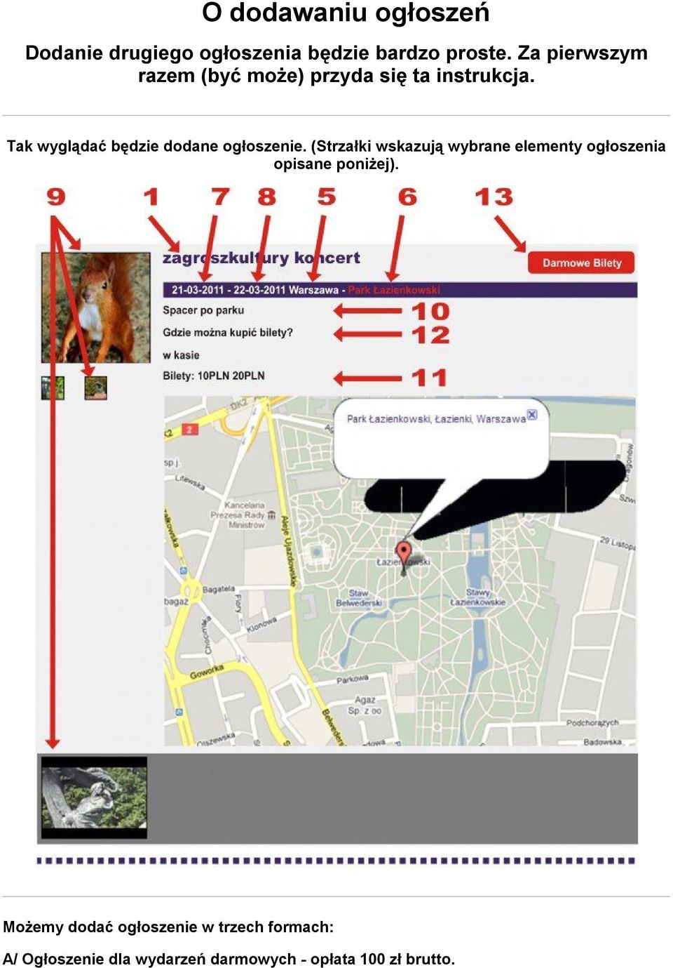 Tak wyglądać będzie dodane ogłoszenie.