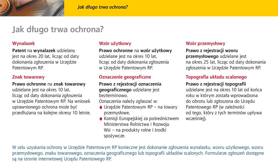 Na wniosek uprawnionego ochrona może być przedłużana na kolejne okresy 10 letnie.