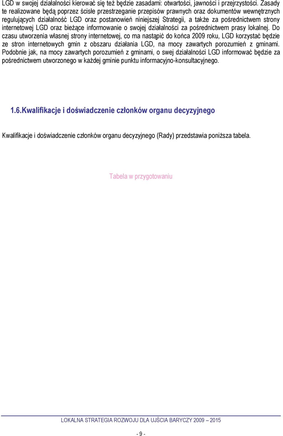 strony internetowej LGD oraz bieżące informowanie o swojej działalności za pośrednictwem prasy lokalnej.
