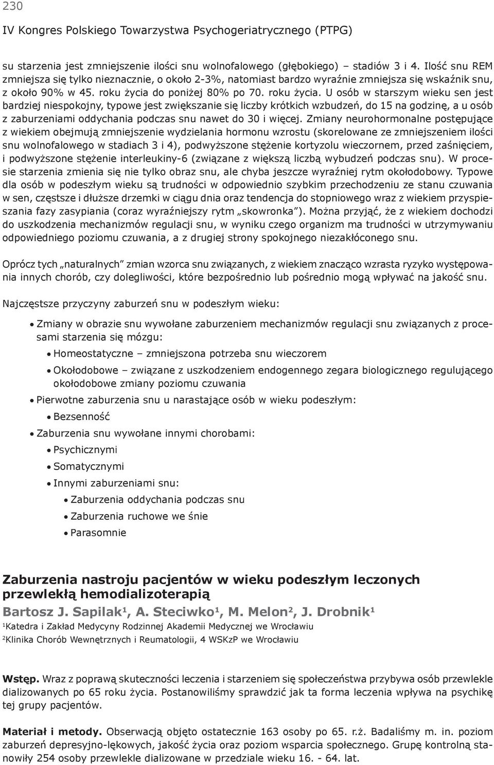 do poniżej 80% po 70. roku życia.