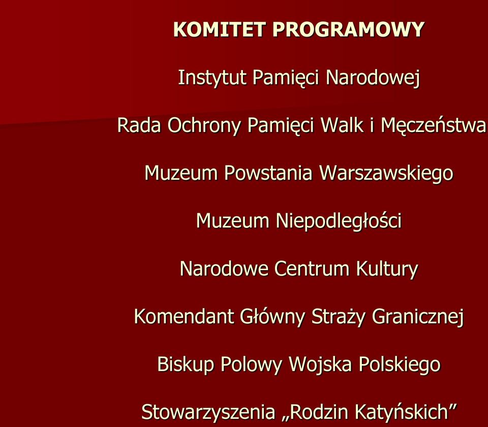 Niepodległości Narodowe Centrum Kultury Komendant Główny Straży