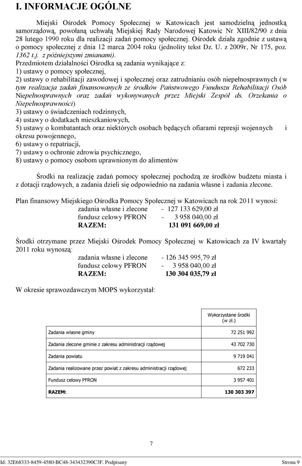 Przedmiotem działalności Ośrodka są zadania wynikające z: 1) ustawy o pomocy społecznej, 2) ustawy o rehabilitacji zawodowej i społecznej oraz zatrudnianiu osób niepełnosprawnych (w tym realizacja