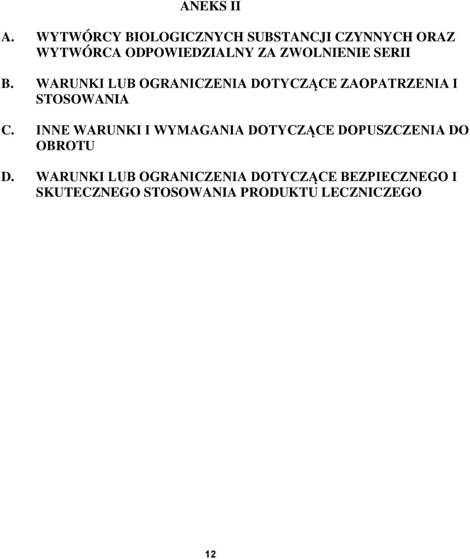 ZWOLNIENIE SERII B.