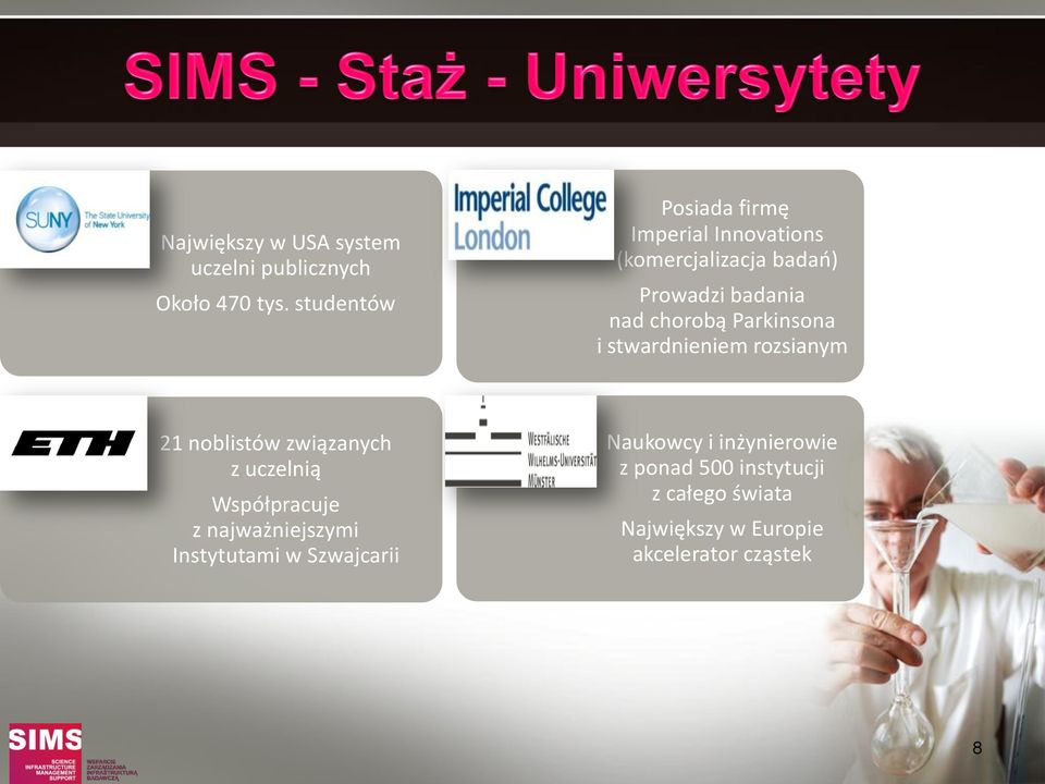 Parkinsona i stwardnieniem rozsianym 21 noblistów związanych z uczelnią Współpracuje z