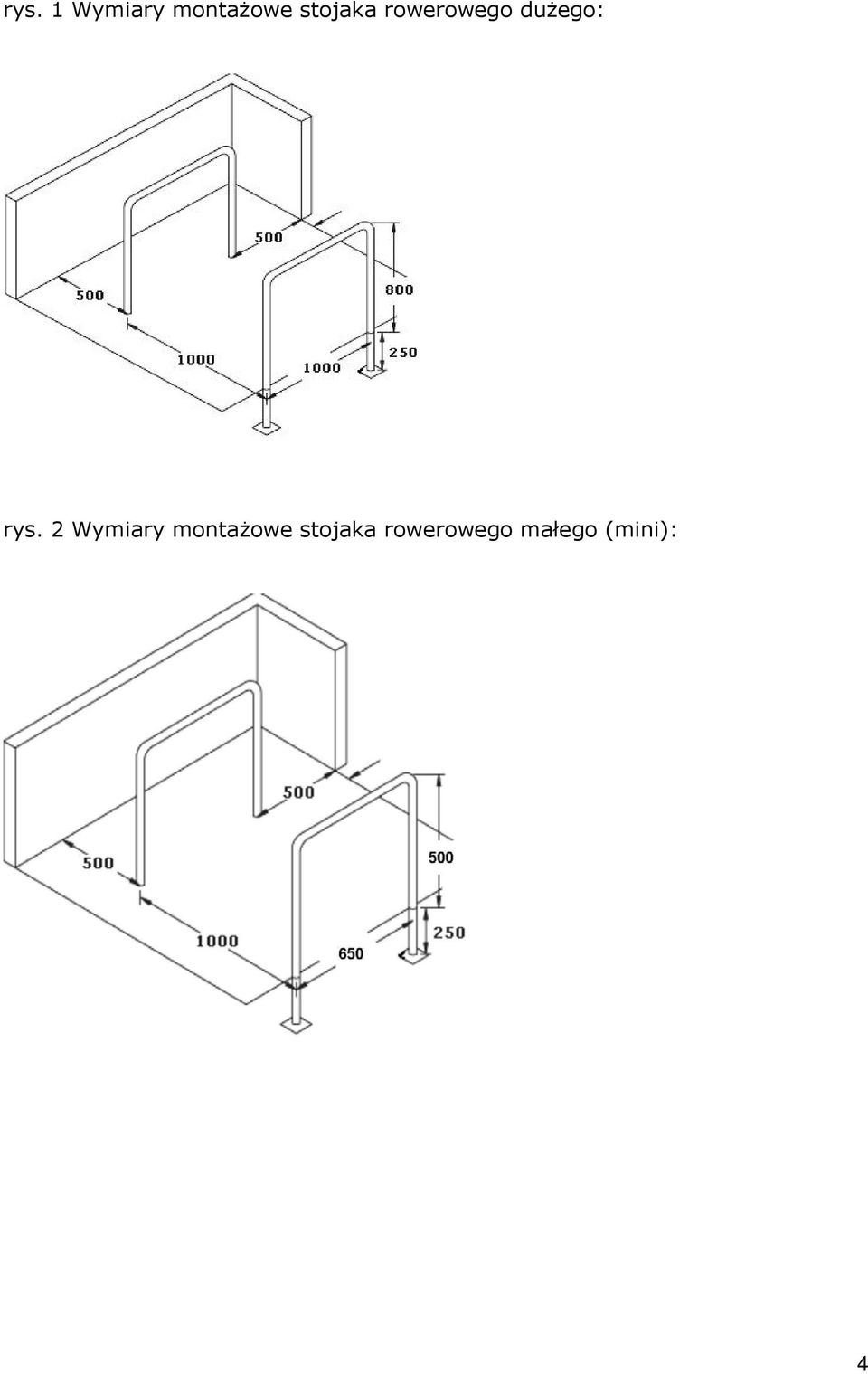 rys. 2 Wymiary montażowe