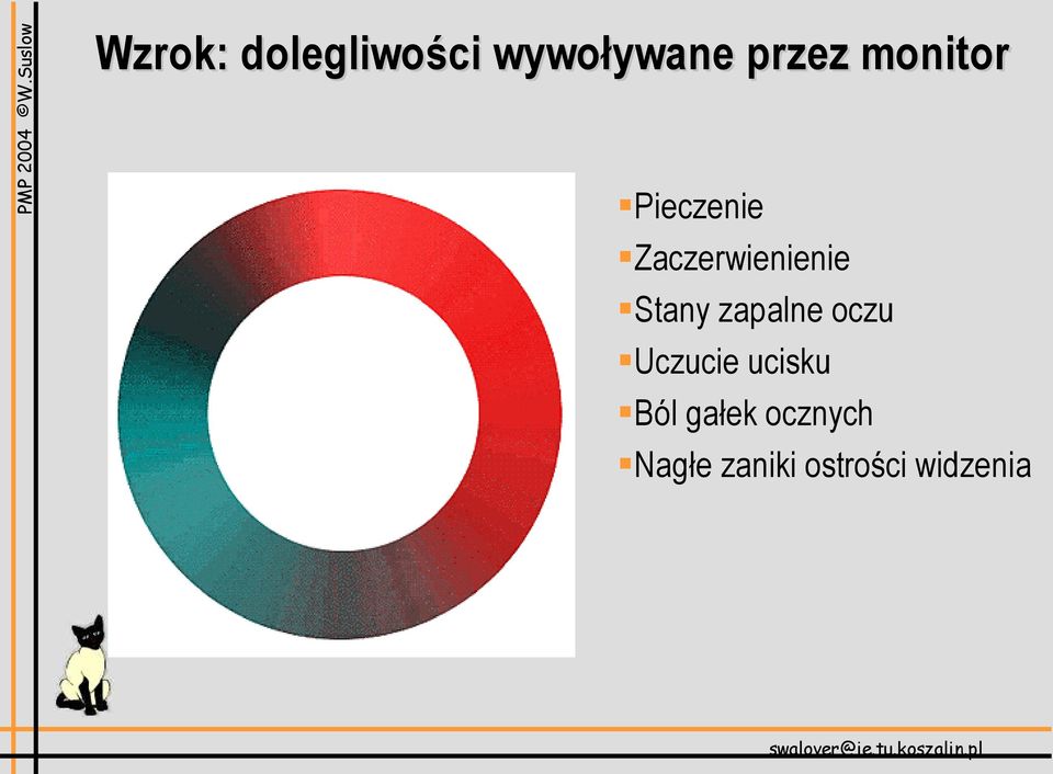 Stany zapalne oczu Uczucie ucisku Ból