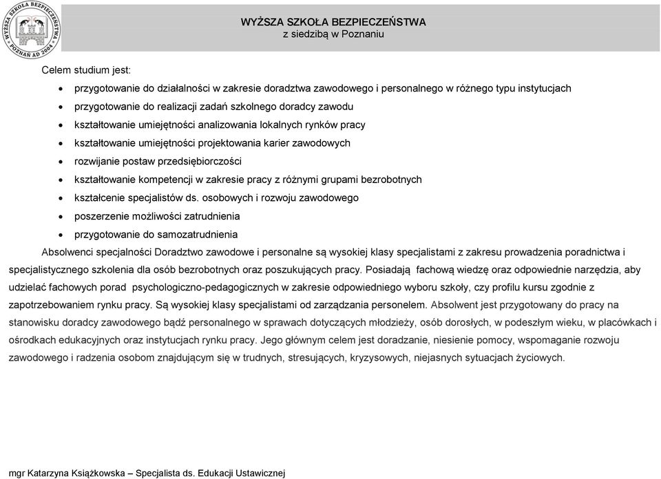 grupami bezrobotnych kształcenie specjalistów ds.