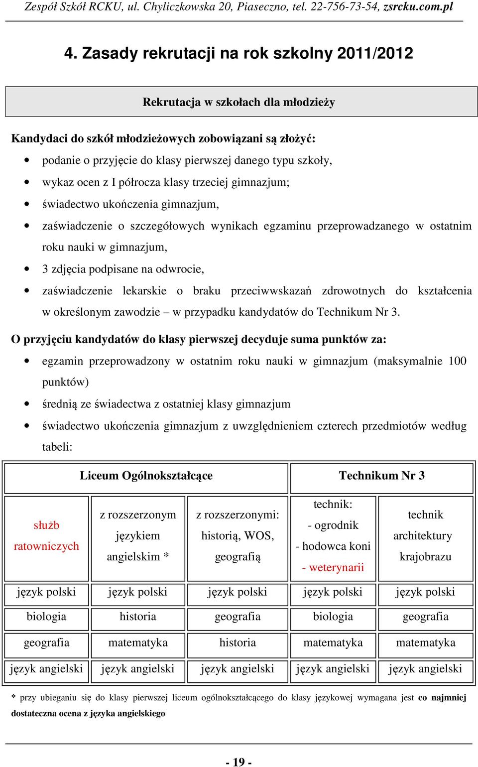 zaświadczenie lekarskie braku przeciwwskazań zdrwtnych d kształcenia w kreślnym zawdzie w przypadku kandydatów d Technikum Nr 3.