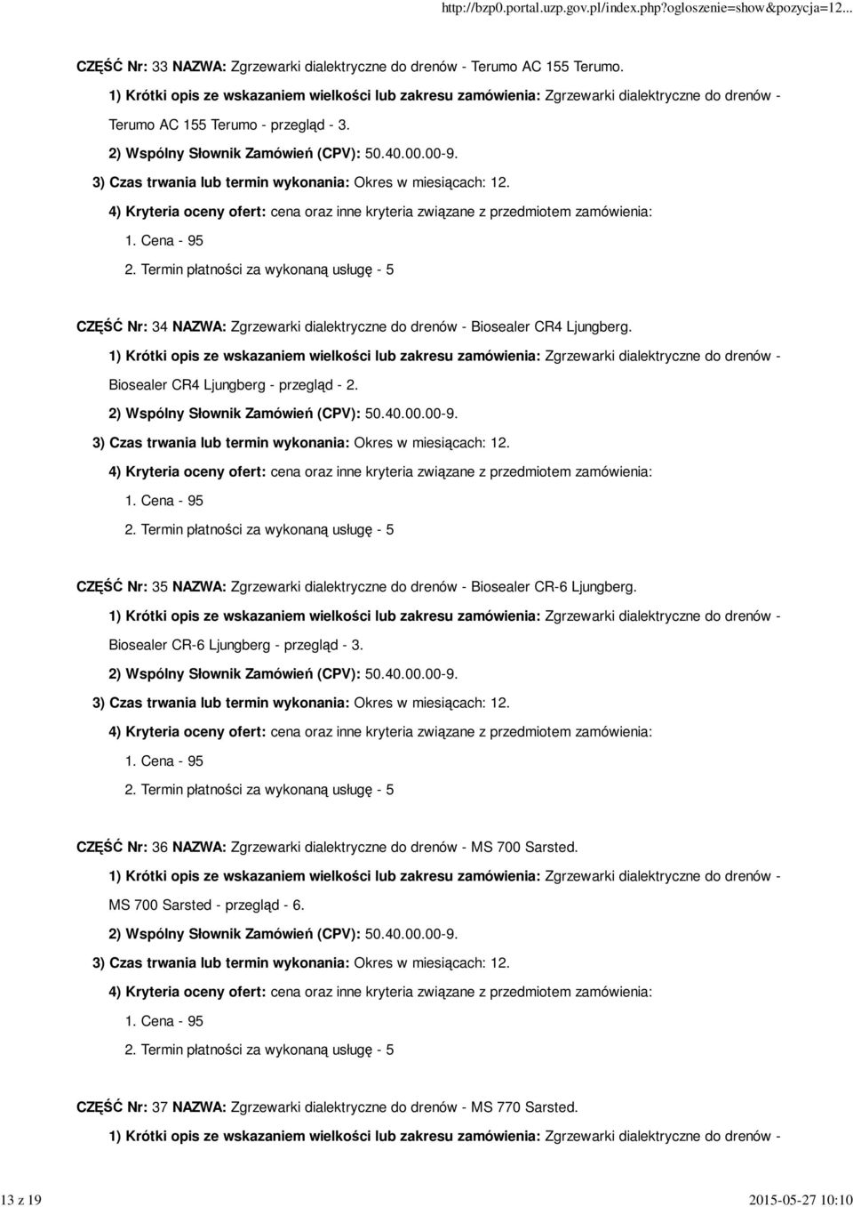 CZĘŚĆ Nr: 35 NAZWA: Zgrzewarki dialektryczne do drenów - Biosealer CR-6 Ljungberg. Biosealer CR-6 Ljungberg - przegląd - 3.