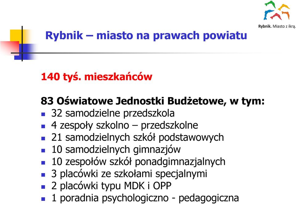 zespoły szkolno przedszkolne 21 samodzielnych szkół podstawowych 10 samodzielnych