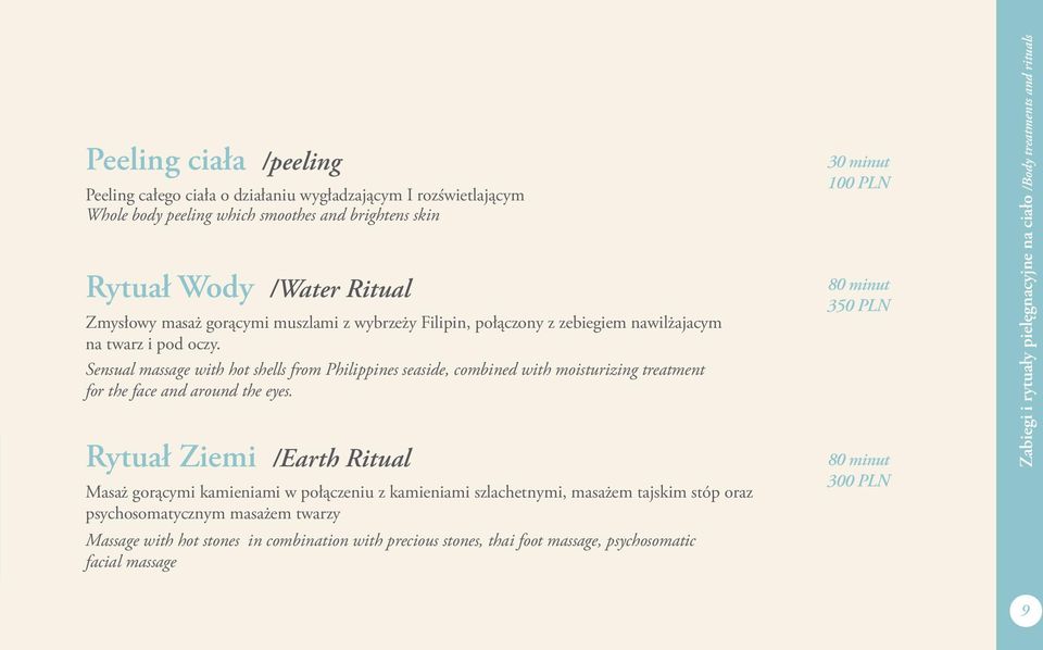 Sensual massage with hot shells from Philippines seaside, combined with moisturizing treatment for the face and around the eyes.