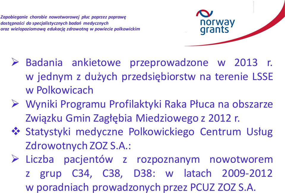 Płuca na obszarze Związku Gmin Zagłębia Miedziowego z 2012 r.