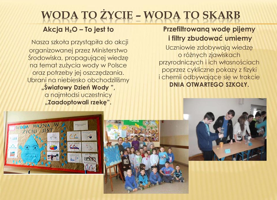 Ubrani na niebiesko obchodziliśmy Światowy Dzień Wody, a najmłodsi uczestnicy Zaadoptowali rzekę.
