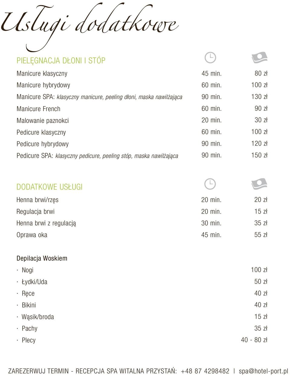 nawilżająca 45 min. 90 min.