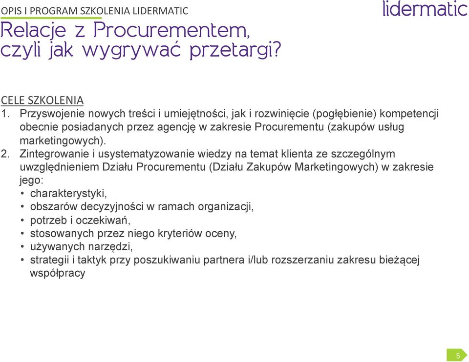 usług marketingowych). 2.