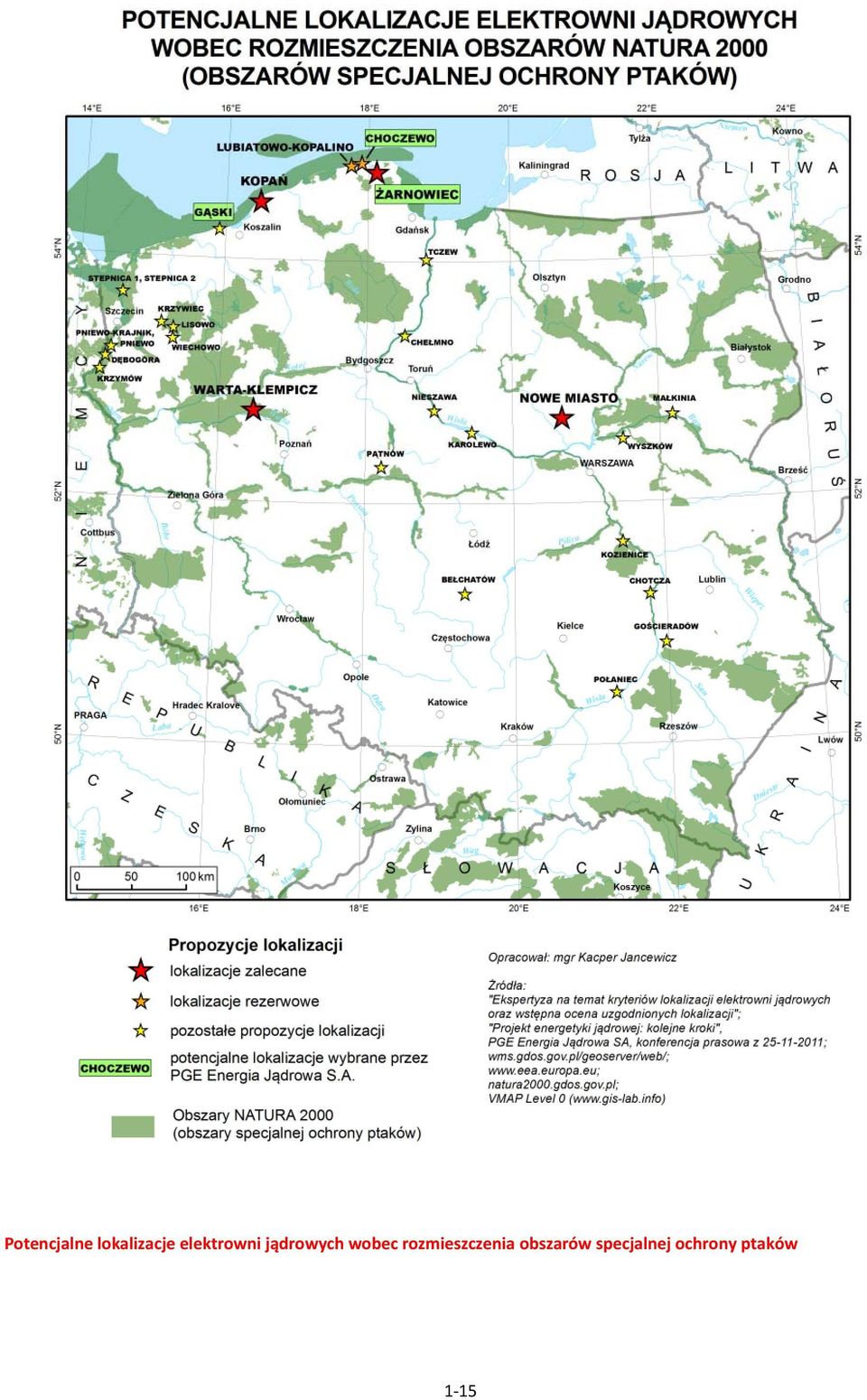 rozmieszczenia obszarów